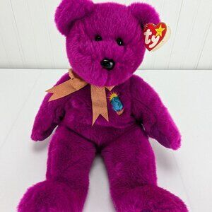 Vintage Ty Original Beanie Buddy Millenium Teddy Bear Plush 14" Stuffed Animal